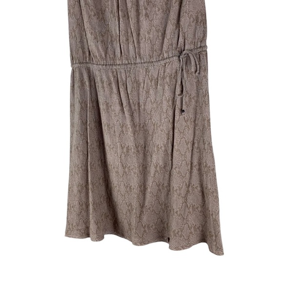 Zadig & Voltaire TU Strapless Mini Dress Boho Chic Taupe Beige Lace Print - Picture 7 of 8
